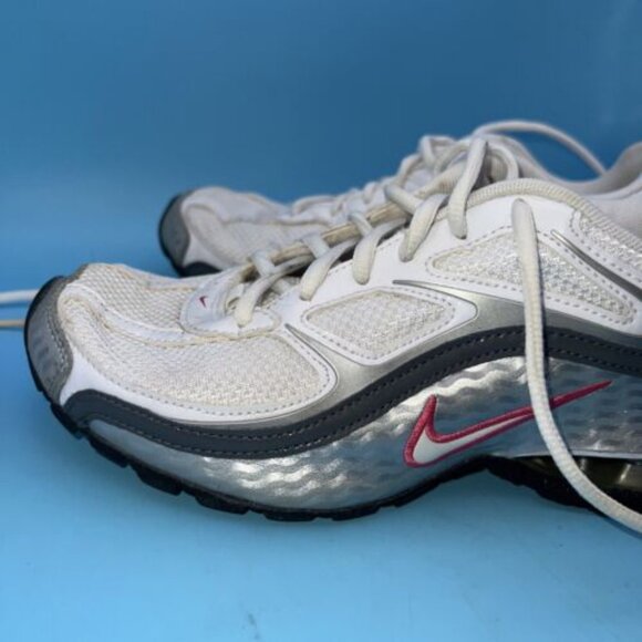 Nike Womens Reax Run 5 407987-116 White Lace Up Low Top Running Shoes Size 8 - Picture 3 of 12